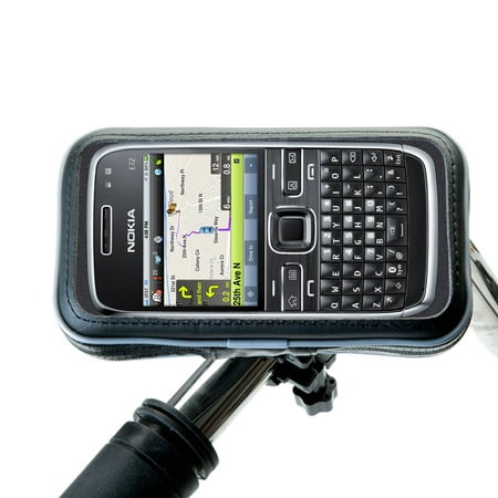 Heavy Duty Weather Resistant Bicycle / Motorcycle Handlebar Mount Holder Designed for the Nokia E72