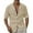 Khaki, variant on Mens Shirts Men's Guayabera Linen Shirt Jacket Long Sleeve Button Up Collared Western Cowboy Overshirt Lightweight with Pockets