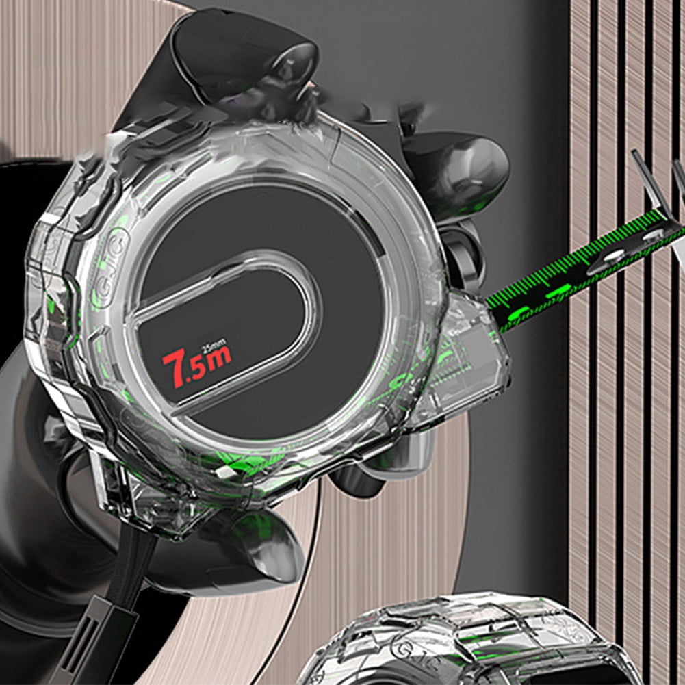 yaaqii Stainless Steel Tape Measure,10*25M Fluorescent Measure Waterproof tape measure