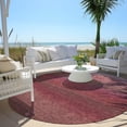 thumbnail image 3 of Dalyn Rugs Machine Washable Indoor/Outdoor Chantille Red 8' x 8' Round Rug, 3 of 7