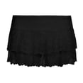 thumbnail image 6 of Riforla Ladies Fashion Casual Solid Color Sexy Lace Lace Low Rise Culottes French Mini Skirt Skirt Women's Skirts Black S, 6 of 6