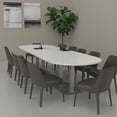 thumbnail image 2 of 12 Person Modular Racetrack Conference Table Metal Bases With Electric, 2 of 6