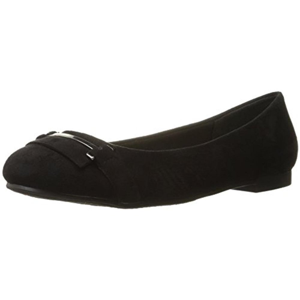 Annie Annie Womens Erin Faux Suede Slip On Ballet Flats