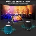 thumbnail image 4 of Bluetooth Speaker: Powerful Stereo Sound, IPX7 Waterproof, True Wireless Stereo Pairing, Portable Design, Latest Bluetooth V5.2 - Perfect for Axon 7, Beach, Outdoor, Home, Parties, Scooter - Blue, 4 of 8