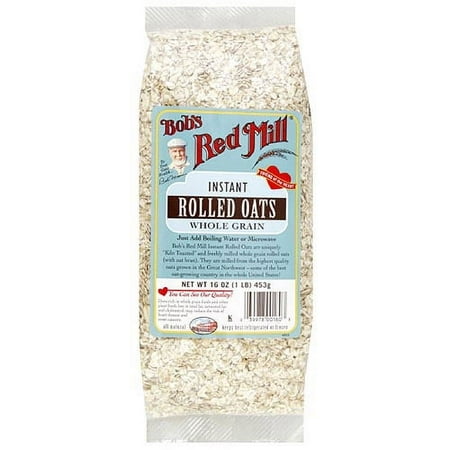 Bob's Red Mill Instant Rolled Whole Grain Oats, 16 oz (Pack of 4)