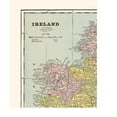 thumbnail image 3 of Historic Map - Ireland - Cram 1892 - 23 x 28.85 - Vintage Wall Art, 3 of 5