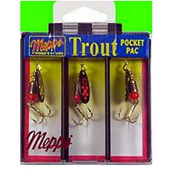 Mepps Black Fury Inline Spinner Trout Pocket Pack, Assorted Colors