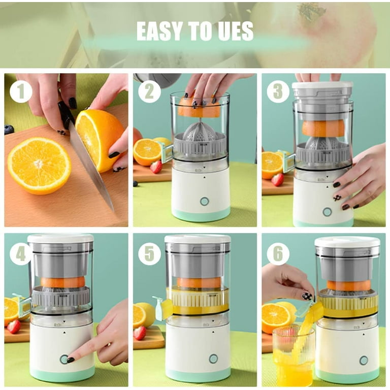 Portable USB Orange Juicer Rechargeable Multifunctional Household Juice Machine Mini Juicer Cup Electric Juicer 45W Wireless, Size: 2400mAh Dual
