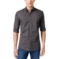 thumbnail image 1 of Tommy Hilfiger Murdoch Grid Button Up Camisa para hombre, negro, pequeño, 1 of 1