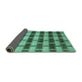 thumbnail image 2 of Ahgly Company Indoor Rectangle Abstract Turquoise Blue Modern Area Rugs, 2' x 5', 2 of 4