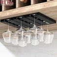 thumbnail image 2 of Wall Mount Wine Glasses Holder Stemware Classification Hanging Glass Cup Rack Punch-free, 2 of 5