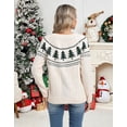 thumbnail image 5 of Christmas Sweaters for Women Christmas Tree Fall Cable Knit Sweater Fair Isle Crewneck Pullover Sweater Shermie, 5 of 9