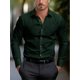 thumbnail image 1 of Camisa casual de estilo retro a la moda para hombre con cuello abotonado, suave y cómoda, para hombre, talla grande, 1 of 6