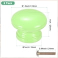 thumbnail image 3 of Uxcell 6-Pack Pomos de Armario de Cocina, Tirador Redondo de Madera Sólida de 1-5/16 In(33mm), Hardware de Pomo de Cajón [Verde], 3 of 7