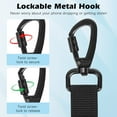thumbnail image 4 of MoKo Anti-theft Phone Lanyard, Universal Adhesive Anchor Retractable Steel Line Cellphone Strap with Locking Carabiner and Metal 360° Tether Tab Compatible for iPhone Samsung Galaxy, Black, 4 of 8
