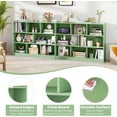 thumbnail image 6 of AEGFKD8 Cube Bookcase, Freestanding 3-Tier Open Bookshelf, Modern Storage Display Cabinet, Wood Cube Storage Organizer for Living Room, Kid’s Room, Mint Green, 6 of 10