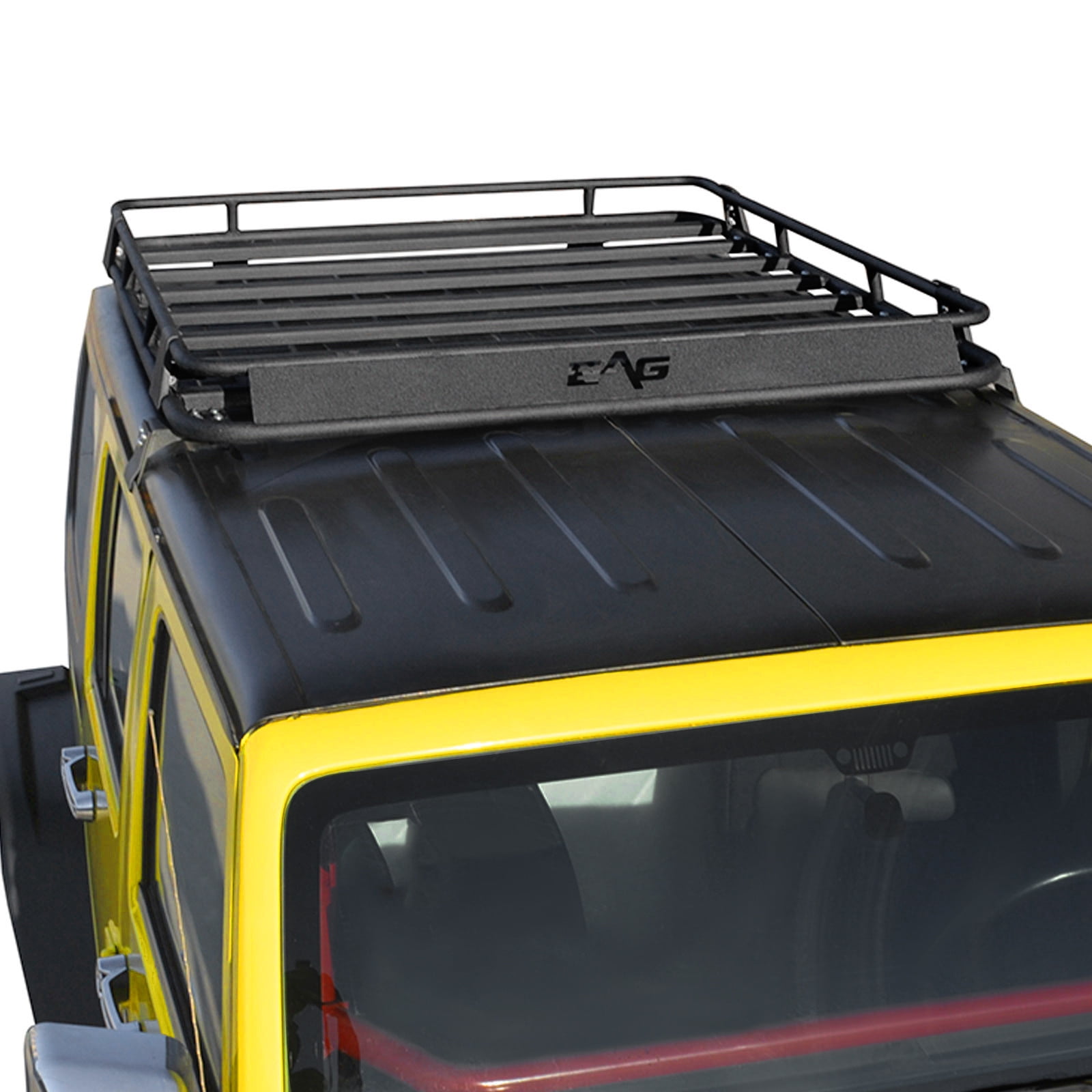 EAG Roof Rack Mounted Luggage Carrier Cargo Basket Fit for 07-18 Wrangler JK  2/4 Door 