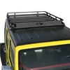 EAG Roof Rack Mounted Luggage Carrier Cargo Basket Fit for 07-18 Wrangler JK 2/4 Door