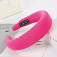 thumbnail image 2 of WTXUE Headbands for Women, Fashion Sponge Hairband Women Hair Head Hoop Simple Sweet Girls Hair Headband, Hot Pink, 2 of 2