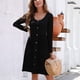 thumbnail image 1 of Vestido de Manga larga NikouMX para mujer con botones redondos, 1 of 6
