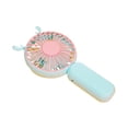 thumbnail image 3 of Mini ventilador portátil de mano, ventilador de refrigeración, recargable por USB, pequeño ventilador de mano, elegante ventilador de maquillaje para Azul, 3 of 9