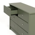 thumbnail image 6 of Storkcraft Crescent 6 Drawer Children's Nursery Double Dresser, Olive, 6 of 7
