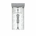 thumbnail image 2 of Ambesonne Vintage Fitted Sheet & Pillow Sham Set, Monochrome Design Swirl, Queen, Charcoal Grey and White, 2 of 3