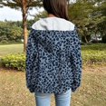 thumbnail image 4 of EnJoCho Girls Leopard Print Hoodie Zip Up Full Zip Hooded Sweatshirt Jacket Long Sleeve Fleece Lined Casual Fall Winter Coat with Pockets for Kids Teens, 4 of 6
