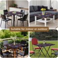 thumbnail image 5 of Pioneer Flower Floral Print Pattern Square Fitted Tablecloth with Elastic Edge,Square Table Cover,Washable Elastic Table Cover for Home Kitchen Party Decor 36"x36", 5 of 6