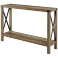 thumbnail image 1 of Walker Edison 46" Rustic Farmhouse Metal X Entry Table - Reclaimed Barnwood, 1 of 4