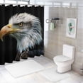 thumbnail image 7 of Orinice Bald Eagle Bathroom Decor Set Colorful Luxurious Graphic Print Polyester Fabric Fashion with Hooks Home Bathtubs Shower Curtain Decoration Set 36x72, 7 of 7