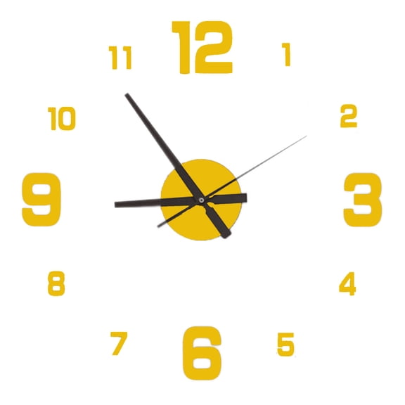 DESIGNICE Wall Clock,Simple Design Kitchen Clock,Silent Scan Movement Big Quartz Hands Bathroom Clock,Style8