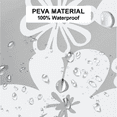 thumbnail image 5 of PEVA Clear Plastic Shower Curtain, 72 x 72" Waterproof Lighweight PEVA Bathroom Shower Stall Curtain, 5 of 8