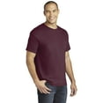 thumbnail image 2 of Gildan Ultra Cotton Pocket T-Shirt for Unisex GR23 Undershirts Lightweight Longer Length Crewneck Tee Maroon, L, 2 of 5