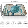 thumbnail image 2 of Marine Life Theme Sea Turtle Car Windshield Sun Shade-Blocks Uv Rays Sun Visor Protector-Waterproof Folding Car Sun Shade-Keeps Your Vehicle Cool Fits Windshields of Various, 2 of 5