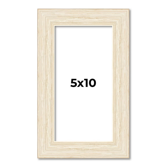 5x10 In Frame White Real Wood Picture Frame Width 1.5 inches | Interior Frame Depth 0.5 inches |