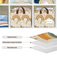 thumbnail image 4 of Yayeee Foldable Storage Basket for Shelves with Handles Set of 2 Waterproof Cloth Bins, Retro Rainbow, 4 of 7