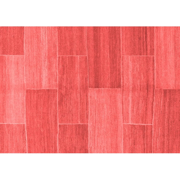 Ahgly Company Machine Washable Indoor Rectangle Abstract Red Modern Area Rugs, 7' x 9'