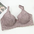 thumbnail image 3 of Aofany Womens Plus Size Bras Women's Lace Bra Full Coverage Padded Push Up Underwired for Everyday Comfort, Adjustable Spaghetti Strap, 34C-48E, 3 of 5