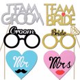 thumbnail image 4 of 52 Wedding Photobooth Props, Party Photobooth Props for Engagement DIY Wedding Photo Booth Props Fancy Dress Decorations for Wedding, Bachelor Party, 4 of 5