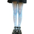 thumbnail image 2 of Girls Sparkle Tights Fishnet Rhinestone Stockings Kids Glitter Mesh Pantyhose Leggings Girl's Yoga Pants Light Blue 5-15Y, 2 of 3