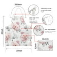 thumbnail image 7 of Pioneer Flower Floral Print Pattern Apron-Garden Aprons for Women with Pockets-Cotton Linen Waterproof Kitchen Cooking Gardening Aprons Adjustable for Kitchen,Cooking,BBQ and Salon 33x27 Inch, 7 of 7
