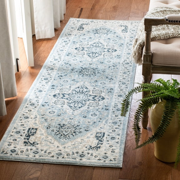 Safavieh Isabella Patrick Oriental Runner Rug, Light Blue/Cream, 2'2" x 9'