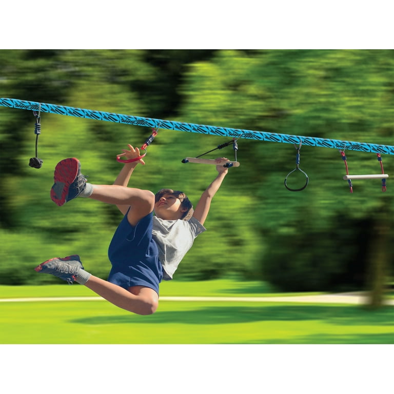Ripline 36ft Ninjaline Portable Jungle Gym System With 7 Obstacles