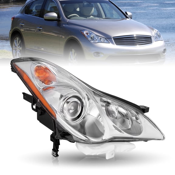 Bryght Headlight for 2008-2012 EX35 2014-2017 QX50 HID/Xenon Non-AFS Passenger Headlamp