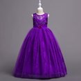 thumbnail image 3 of Vestido de niña, vestido de princesa, vestido de novia largo para niñas medianas y grandes, vestido de tutú de encaje, chaleco, vestido infantil, 3 of 5