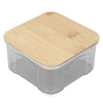 thumbnail image 1 of Verdant Touch Conteneurs hermétiques pour aliments - Bocal de stockage alimentaire transparent avec couvercle en bambou pour nouilles, farine, céréales, riz, thé, café, grains de 450 ml, 10,7 x 5,7 cm, 1 of 14