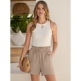 thumbnail image 2 of ANRABESS Shorts for Women Summer Casual High Waisted Wide Leg Drawstring Lounge Shorts Comfy 2026 Beach Vacation Clothes Medium, 2 of 10