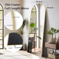 thumbnail image 3 of Melodieux Arched Mirror Full Length with Stand 58" x 18" Full Body Standing Mirror Gold Frame Mirror Hanging Leaning Against Wall for Modern Home Decor, 3 of 9