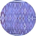 thumbnail image 1 of Ahgly Company Indoor Round Oriental Blue Traditional Area Rugs, 4' Round, 1 of 4